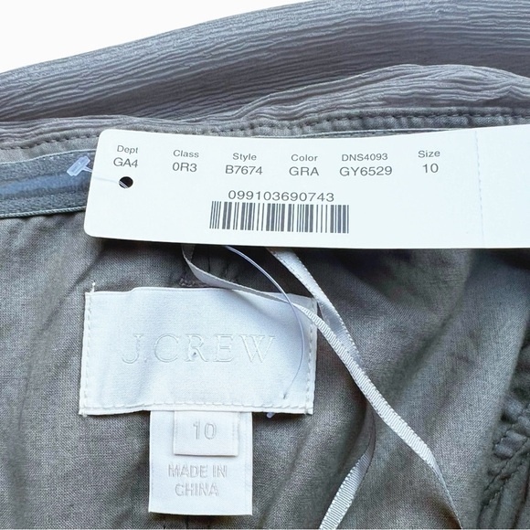 J. Crew Weddings & Parties Gray Silk‎ Strapless Dress Size 10 - Picture 4 of 6
